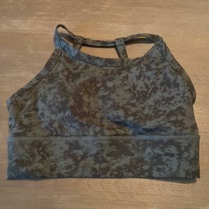 Army green sports bra